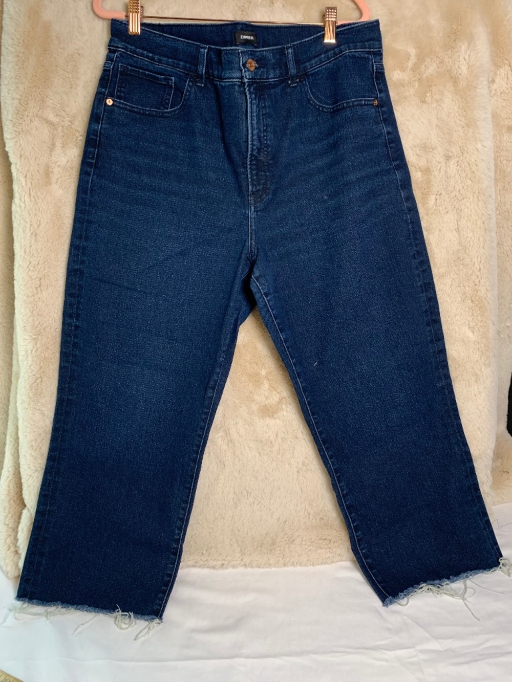 Express Cropped denim jean sz 14
